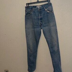 Vintage Levi re/done size 25. One loop detached, shown on picture.